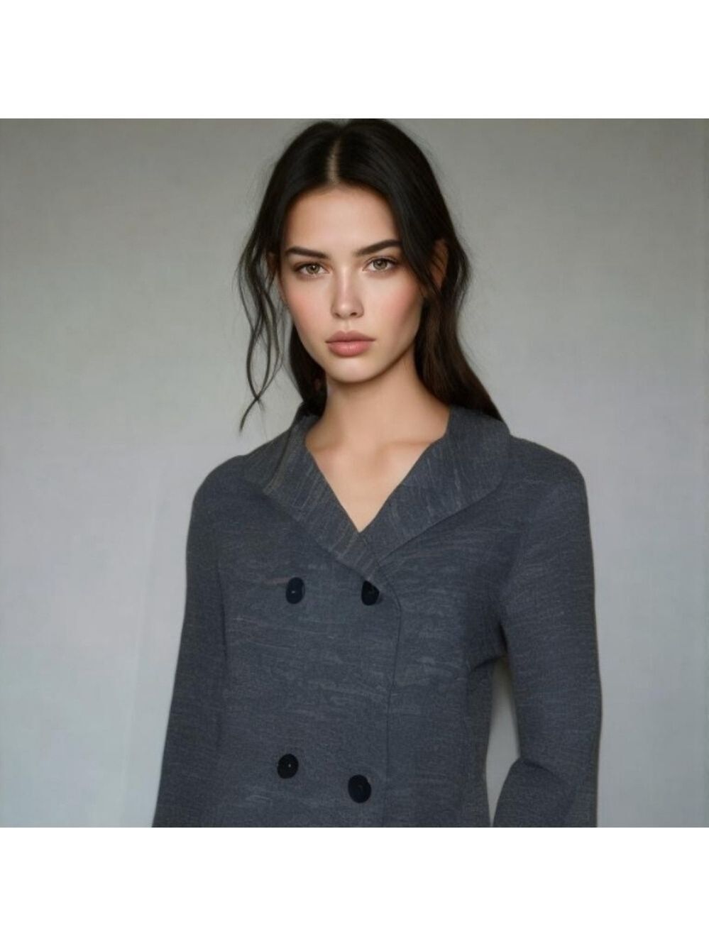 Anne Klein Wool  Metalic Thread Blazer